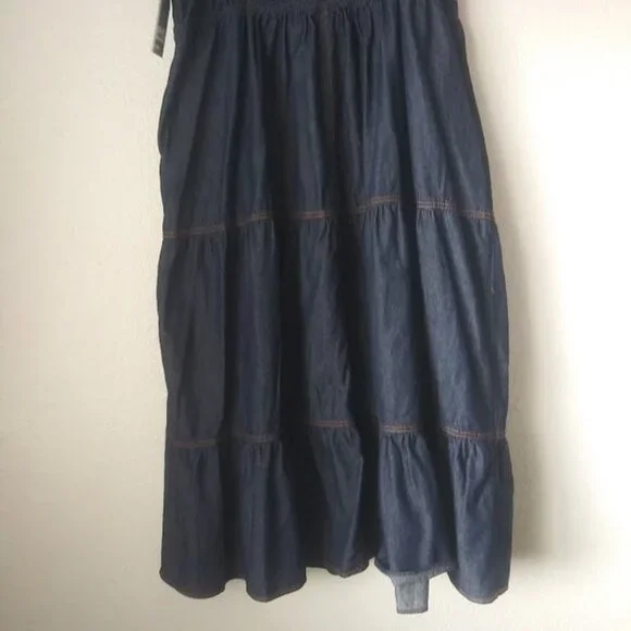 Terra & Sky Jean flutter sleeve midi Dress women's size 3X (24W-26W) - Picture 6 of 14